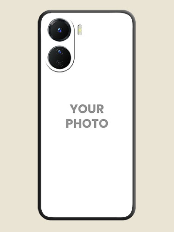 Custom Full Single Pic Upload On Space Black Personalized Soft Matte Phone Covers -Vivo Y16 - alternate view