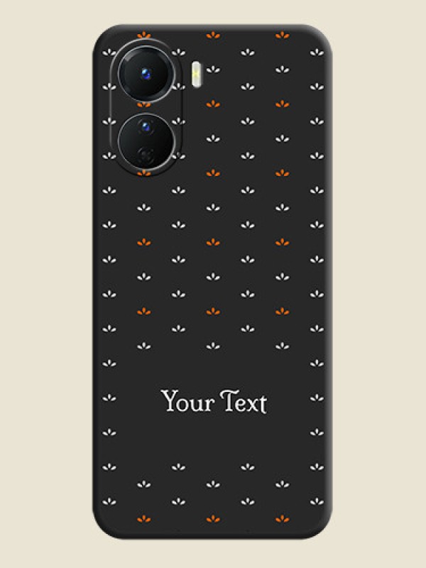 Custom Simple Pattern With Custom Text On Space Black Personalized Soft Matte Phone Covers -Vivo Y16 - alternate view