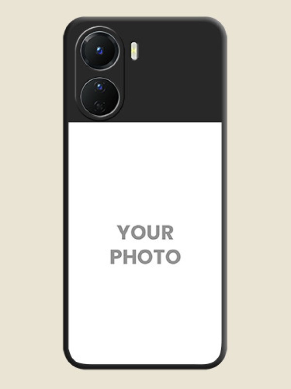 Custom Image Upload With Space Black Color On Custom Soft Matte Mobile Back Cover - Vivo Y16 - alternate view