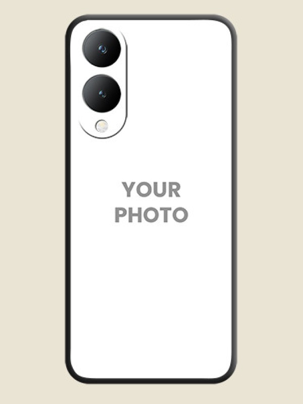 Custom Full Single Pic Upload On Space Black Custom Soft Matte Mobile Back Cover - Vivo Y17S - alternate view