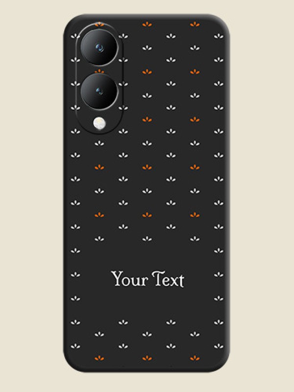 Custom Simple Pattern With Custom Text On Space Black Custom Soft Matte Mobile Back Cover - Vivo Y17S - alternate view