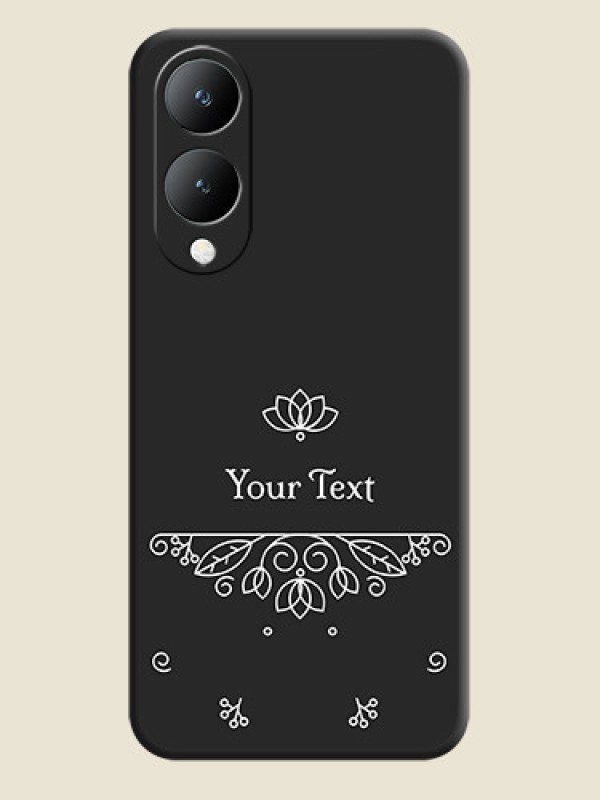 Custom Lotus Garden Custom Text On Space Black Custom Soft Matte Mobile Back Cover - Vivo Y17S - alternate view