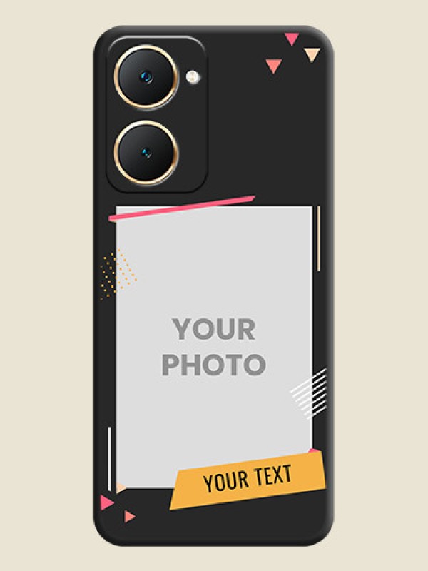 Custom Photo Frame with Triangle Small Dots on Photo On Space Black Custom Soft Matte Mobile Back Cover - Vivo Y18 - alternate view