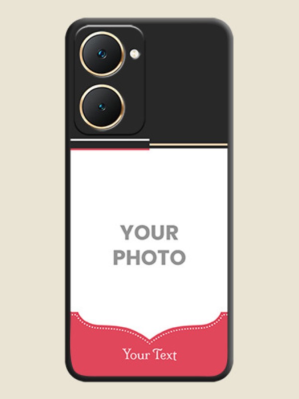 Custom Classic Plain Design with Name On Space Black Custom Soft Matte Mobile Back Cover - Vivo Y18e - alternate view