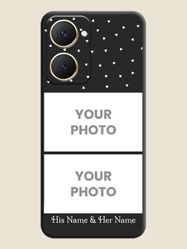 Custom Miniature Love Symbols with Name On Space Black Custom Soft Matte Mobile Back Cover - Vivo Y18i - alternate view