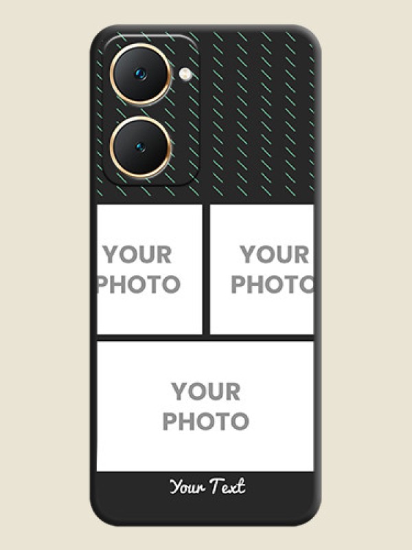 Custom Cross Dotted Pattern with 2 Image Holder On Space Black Custom Soft Matte Mobile Back Cover - Vivo Y18i - alternate view