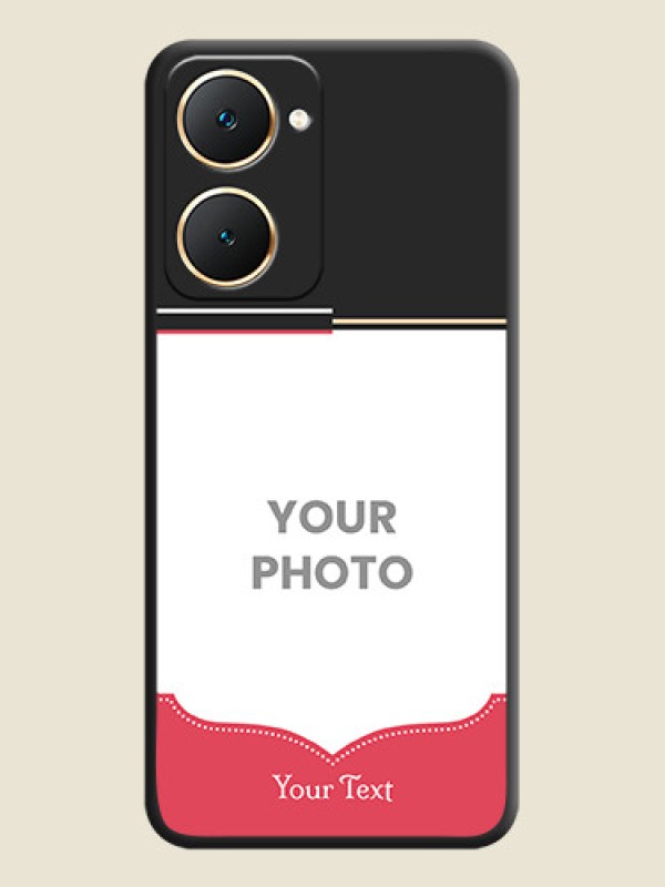 Custom Classic Plain Design with Name On Space Black Custom Soft Matte Mobile Back Cover - Vivo Y18i - alternate view