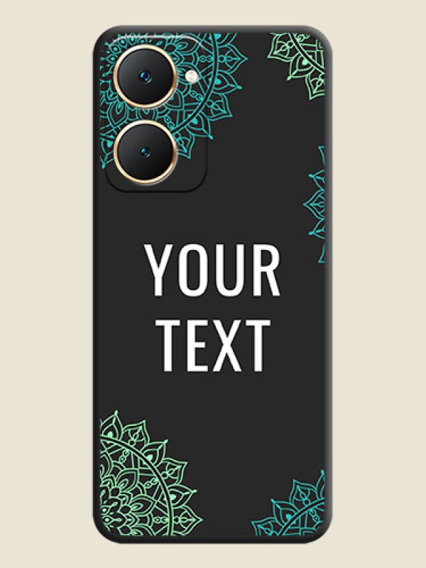 Custom Your Name with Floral Design On Space Black Custom Soft Matte Mobile Back Cover - Vivo Y18T - alternate view