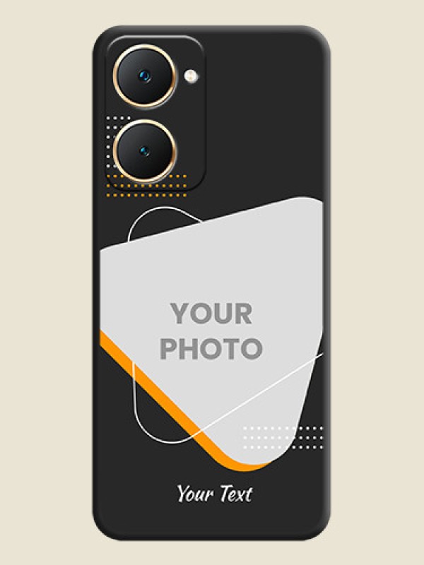 Custom Yellow Triangle on Photo On Space Black Custom Soft Matte Mobile Back Cover - Vivo Y18T - alternate view