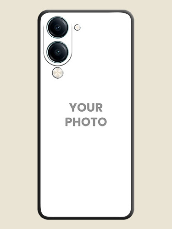 Custom Full Single Pic Upload On Space Black Custom Soft Matte Mobile Back Cover - Vivo Y19 5G - alternate view