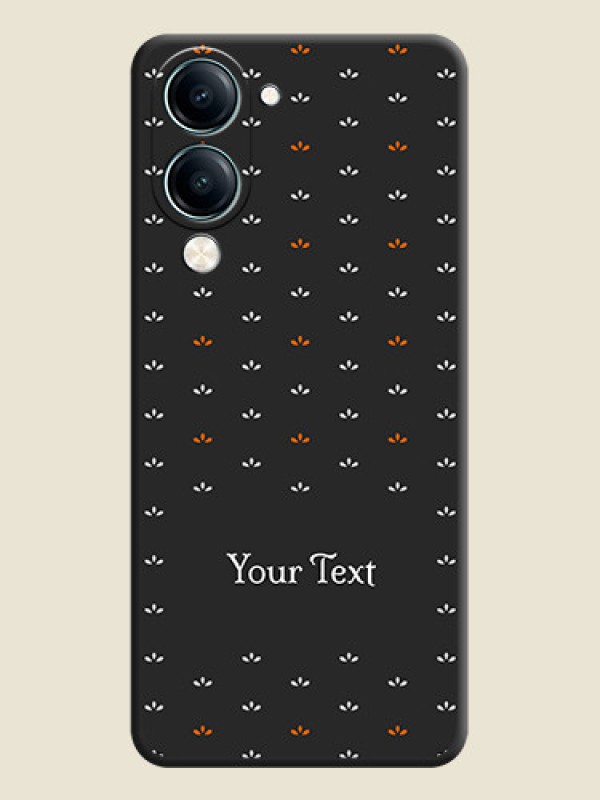 Custom Simple Pattern With Custom Text On Space Black Custom Soft Matte Mobile Back Cover - Vivo Y19 5G - alternate view