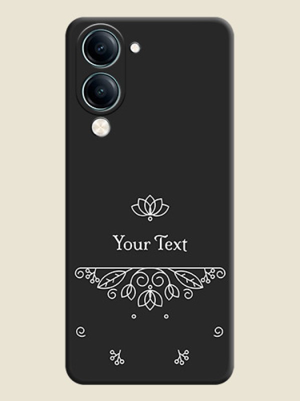 Custom Lotus Garden Custom Text On Space Black Custom Soft Matte Mobile Back Cover - Vivo Y19 5G - alternate view