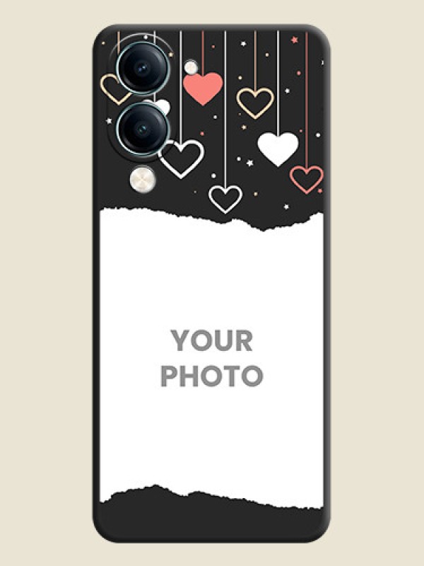Custom Love Hangings with Splash Wave Picture On Space Black Custom Soft Matte Mobile Back Cover - Vivo Y19e - alternate view