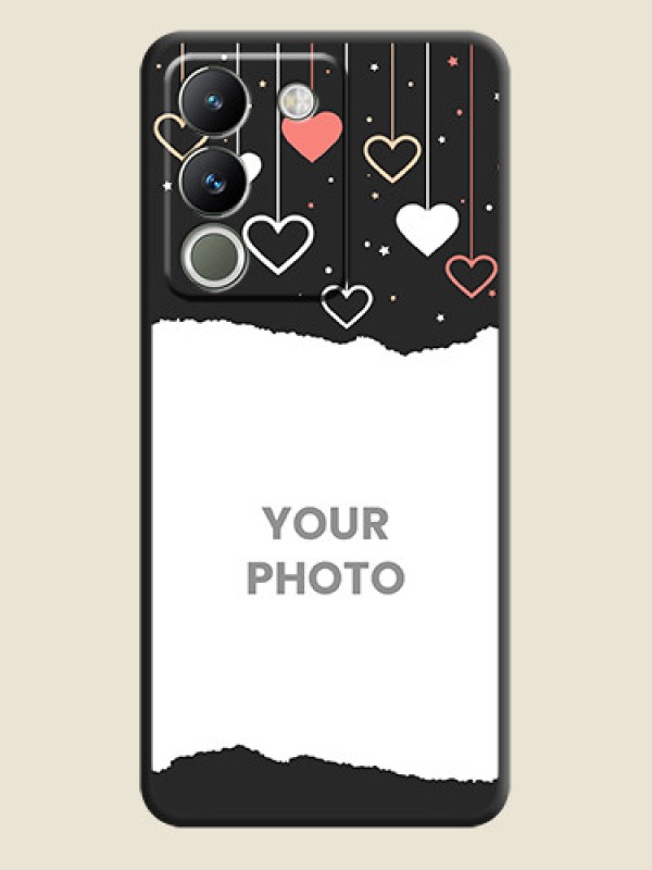 Custom Love Hangings with Splash Wave Picture On Space Black Custom Soft Matte Mobile Back Cover - Vivo Y200 5G - alternate view