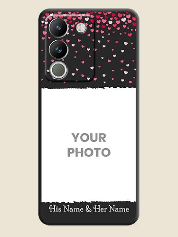 Custom Fall in Love with Your Partner on Photo On Space Black Custom Soft Matte Mobile Back Cover - Vivo Y200 5G - alternate view