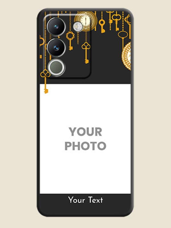 Custom Decorative Design with Text On Space Black Custom Soft Matte Mobile Back Cover - Vivo Y200 5G - alternate view
