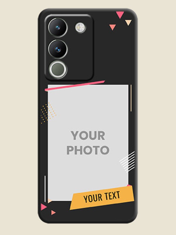 Custom Photo Frame with Triangle Small Dots on Photo On Space Black Custom Soft Matte Mobile Back Cover - Vivo Y200 5G - alternate view