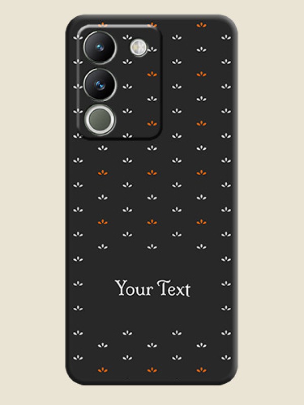 Custom Simple Pattern With Custom Text On Space Black Custom Soft Matte Mobile Back Cover - Vivo Y200 5G - alternate view