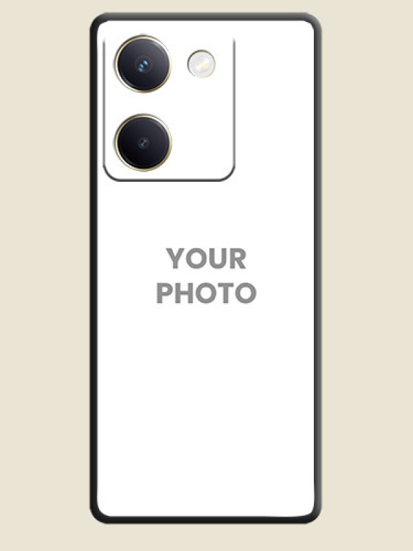 Custom Full Single Pic Upload On Space Black Custom Soft Matte Mobile Back Cover - Vivo Y200 Pro 5G - alternate view