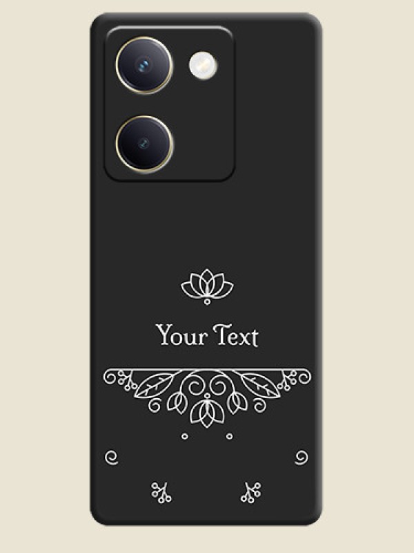 Custom Lotus Garden Custom Text On Space Black Custom Soft Matte Mobile Back Cover - Vivo Y200 Pro 5G - alternate view