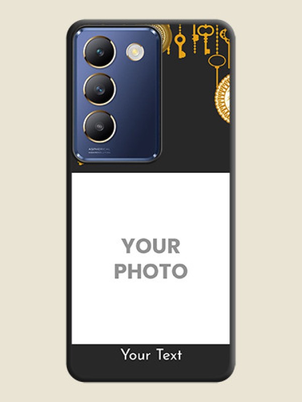 Custom Decorative Design with Text on Space Black Custom Soft Matte Back Cover - Vivo Y200E 5G - alternate view