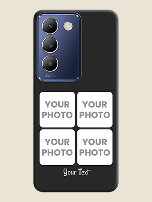 Custom Floral Art with 6 Image Holder - Photo on Space Black Soft Matte Mobile Case - Vivo Y200E 5G - alternate view