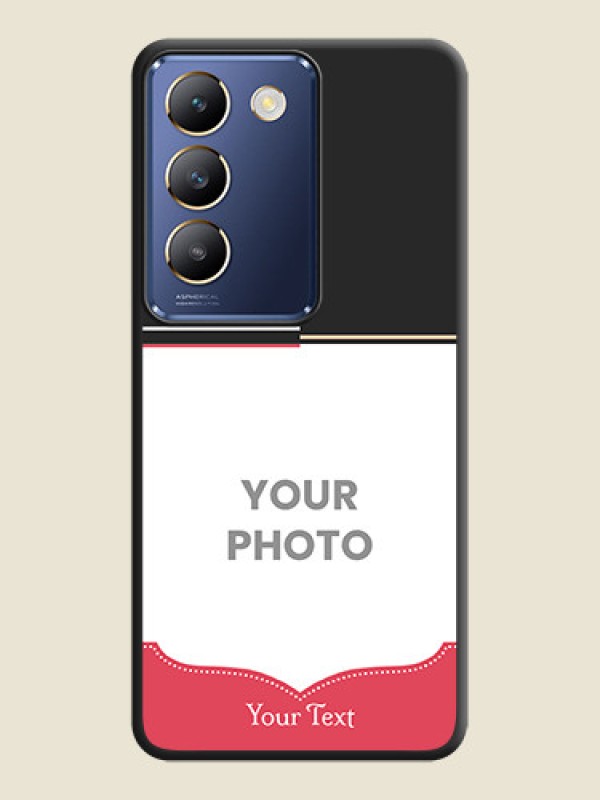 Custom Classic Plain Design with Name - Photo on Space Black Soft Matte Phone Cover - Vivo Y200E 5G - alternate view