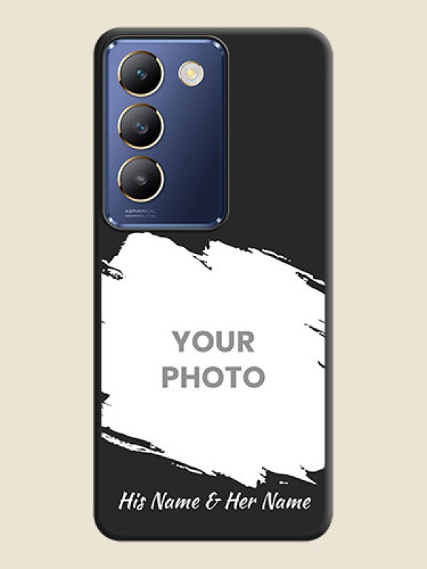Custom Grunge Brush Strokes - Photo on Space Black Soft Matte Back Cover - Vivo Y200E 5G - alternate view