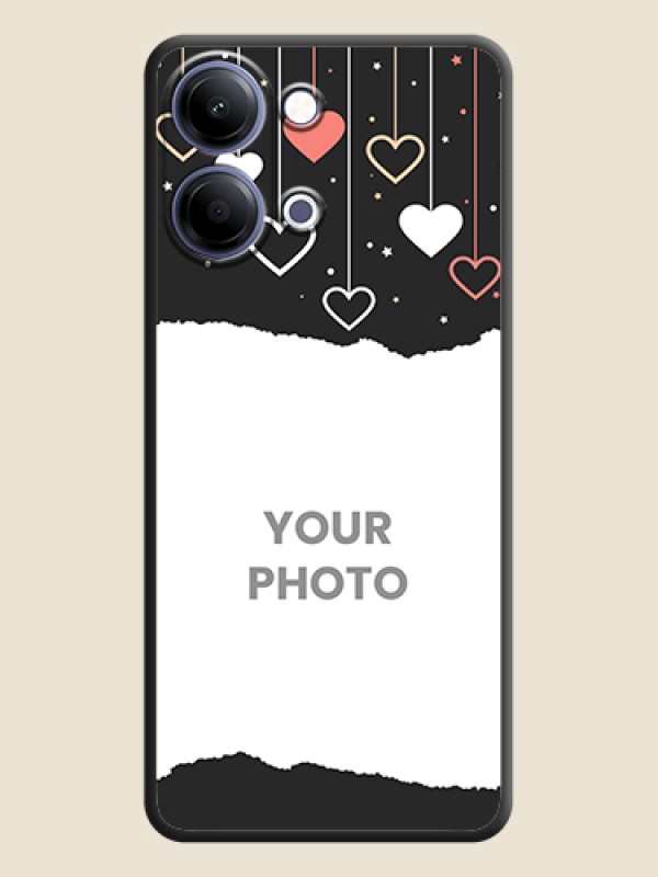 Custom Love Hangings with Splash Wave Picture On Space Black Custom Soft Matte Mobile Back Cover - Vivo Y21 5G - alternate view