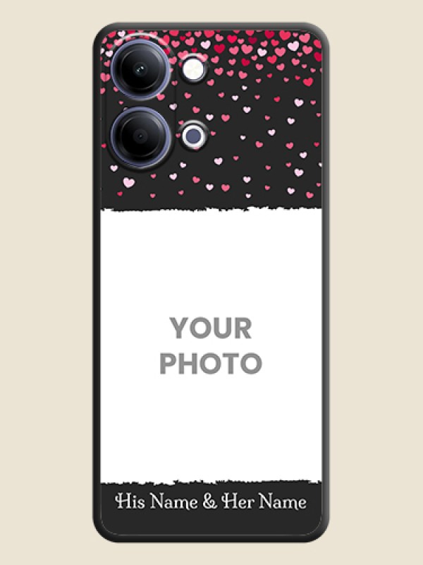Custom Fall in Love with Your Partner on Photo On Space Black Custom Soft Matte Mobile Back Cover - Vivo Y21 5G - alternate view