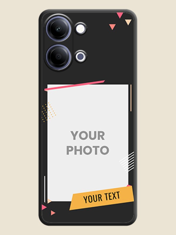 Custom Photo Frame with Triangle Small Dots on Photo On Space Black Custom Soft Matte Mobile Back Cover - Vivo Y21 5G - alternate view