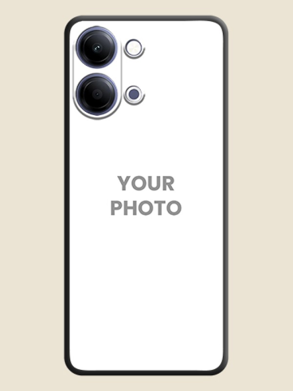 Custom Full Single Pic Upload On Space Black Custom Soft Matte Mobile Back Cover - Vivo Y21 5G - alternate view