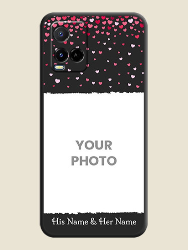 Custom Fall in Love with Your Partner  on Photo on Space Black Soft Matte Phone Cover - Vivo Y21A - alternate view