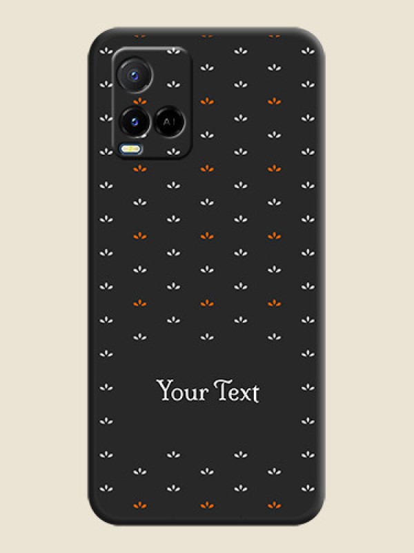 Custom Simple Pattern With Custom Text On Space Black Personalized Soft Matte Phone Covers -Vivo Y21A - alternate view