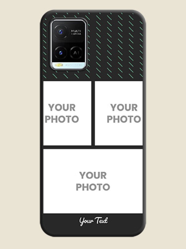 Custom Cross Dotted Pattern with 2 Image Holder  on Personalised Space Black Soft Matte Cases - Vivo Y21e - alternate view