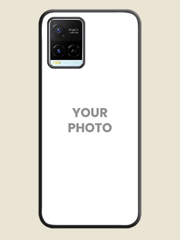 Custom Full Single Pic Upload On Space Black Personalized Soft Matte Phone Covers -Vivo Y21E - alternate view