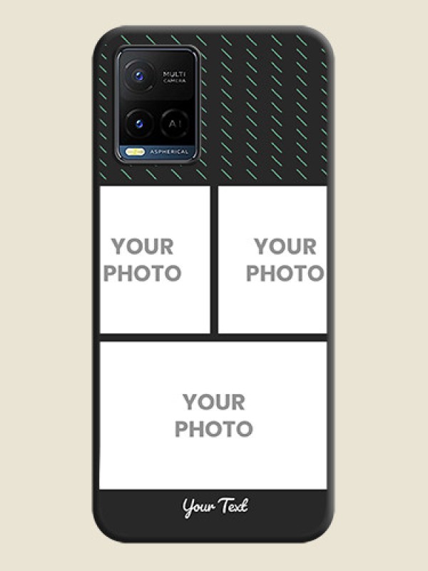Custom Cross Dotted Pattern with 2 Image Holder  on Personalised Space Black Soft Matte Cases - Vivo Y21G - alternate view