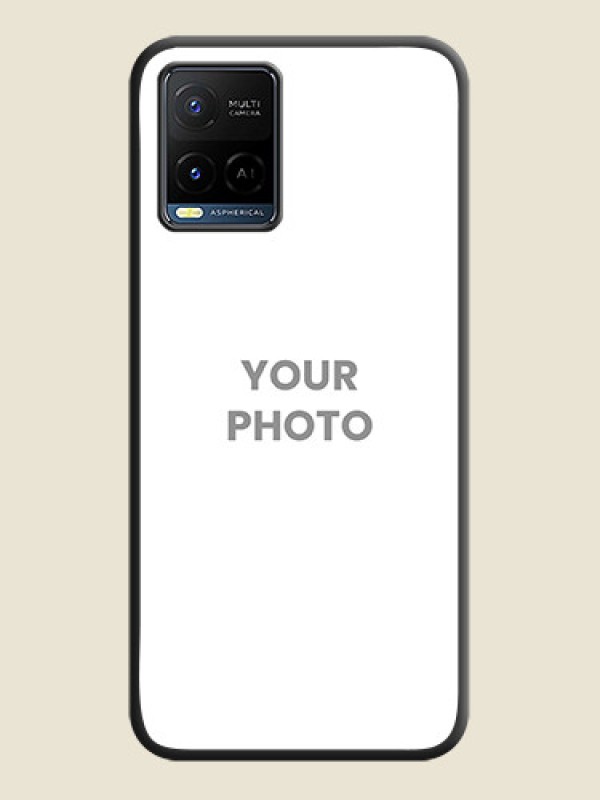 Custom Full Single Pic Upload On Space Black Personalized Soft Matte Phone Covers -Vivo Y21G - alternate view