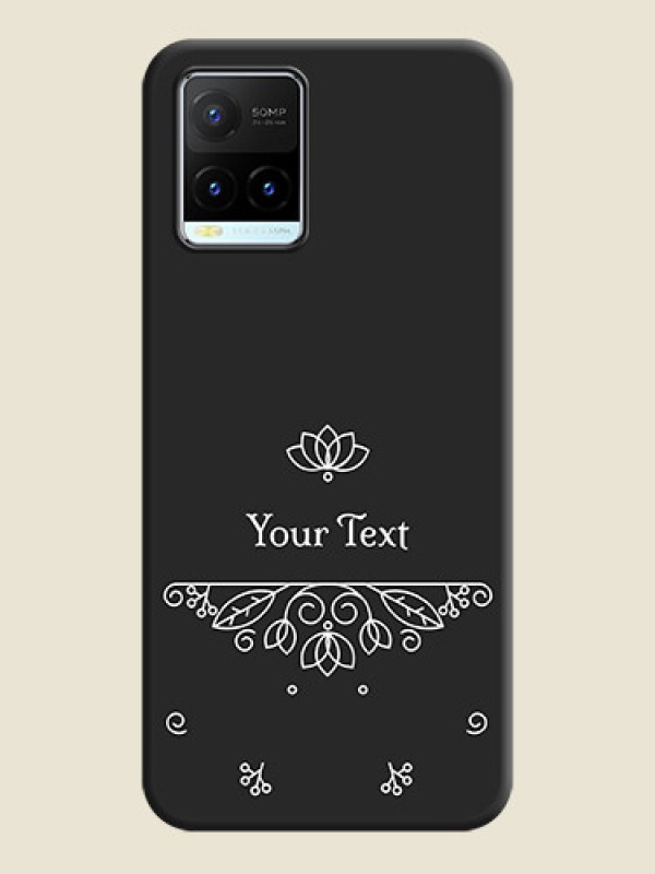 Custom Lotus Garden Custom Text On Space Black Personalized Soft Matte Phone Covers -Vivo Y21T - alternate view