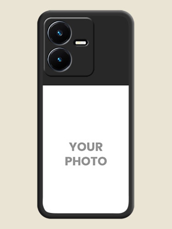 Custom Image Upload With Space Black Color On Custom Soft Matte Mobile Back Cover - Vivo Y22 - alternate view