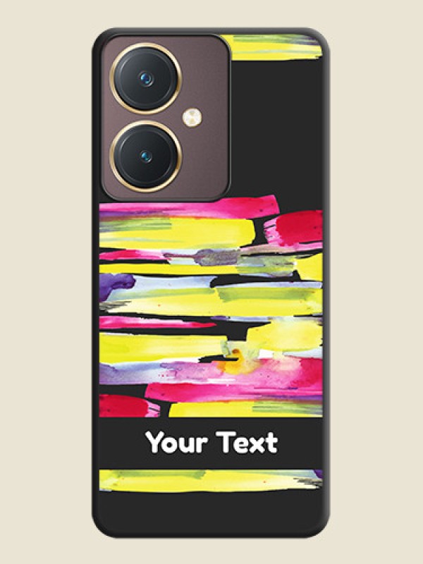Custom Brush Coloured on Space Black Personalized Soft Matte Phone Covers - Vivo Y27 - alternate view
