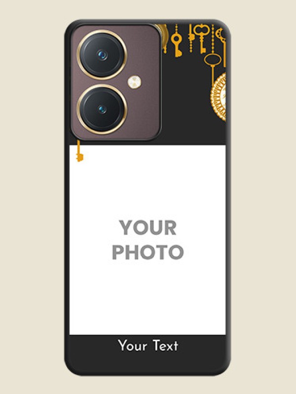 Custom Decorative Design with Text on Space Black Custom Soft Matte Back Cover - Vivo Y27 - alternate view
