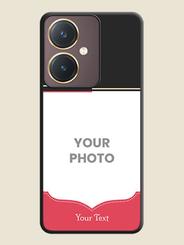 Custom Classic Plain Design with Name - Photo on Space Black Soft Matte Phone Cover - Vivo Y27 - alternate view