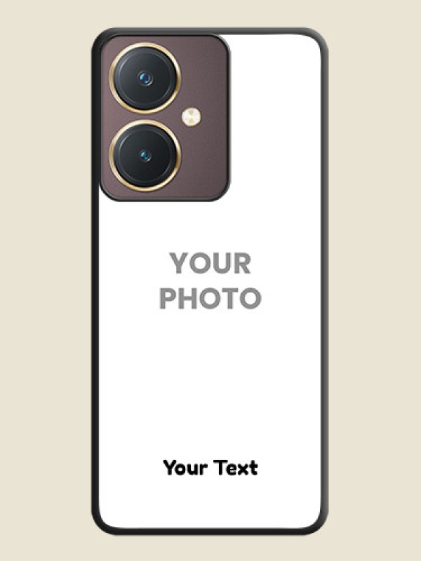 Custom Full Single Pic Upload With Text On Space Black Personalized Soft Matte Phone Covers - Vivo Y27 - alternate view