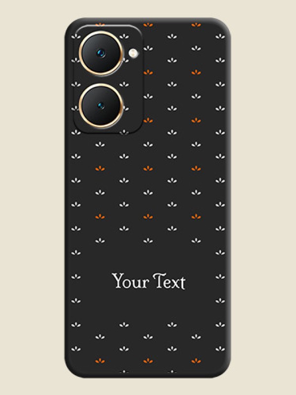 Custom Simple Pattern With Custom Text On Space Black Custom Soft Matte Mobile Back Cover - Vivo Y28e 5G - alternate view