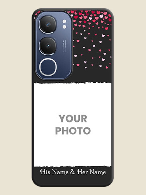 Custom Fall in Love with Your Partner on Photo On Space Black Custom Soft Matte Mobile Back Cover - Vivo Y29 5G - alternate view