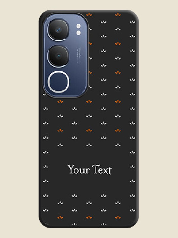Custom Simple Pattern With Custom Text On Space Black Custom Soft Matte Mobile Back Cover - Vivo Y29 5G - alternate view