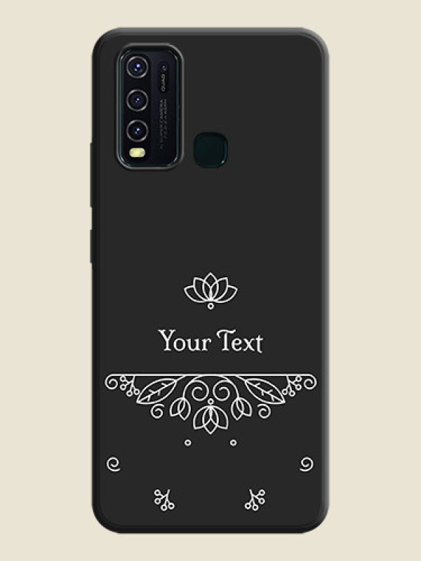 Custom Lotus Garden Custom Text On Space Black Personalized Soft Matte Phone Covers -Vivo Y30 - alternate view