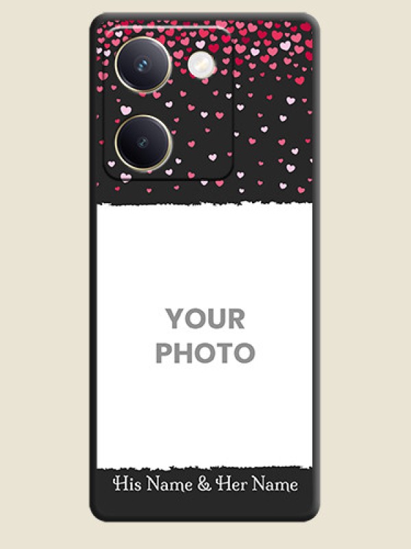Custom Fall in Love with Your Partner on Photo On Space Black Custom Soft Matte Mobile Back Cover - Vivo Y300 Plus 5G - alternate view