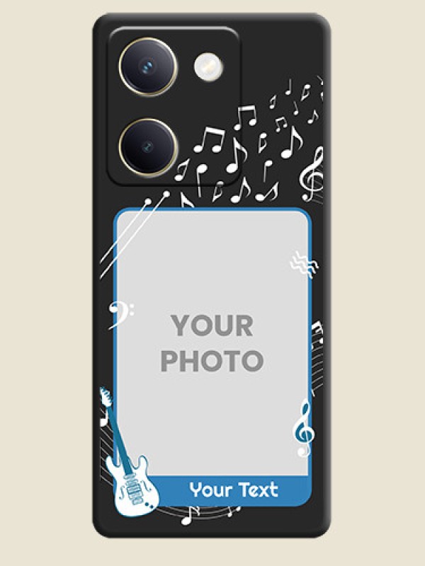 Custom Musical Theme Design with Text on Photo On Space Black Custom Soft Matte Mobile Back Cover - Vivo Y300 Plus 5G - alternate view
